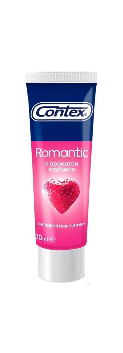 Интимный гель-смазка Contex Romantic с ароматом клубники, 30 мл