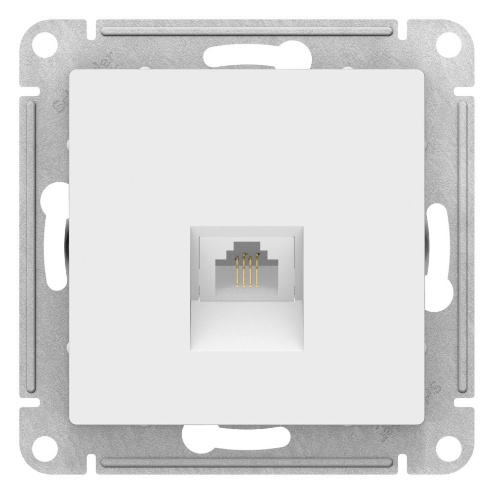 

Розетка ATLASDESIGN телеф. RJ11 (без рамки) лотос ATN001381