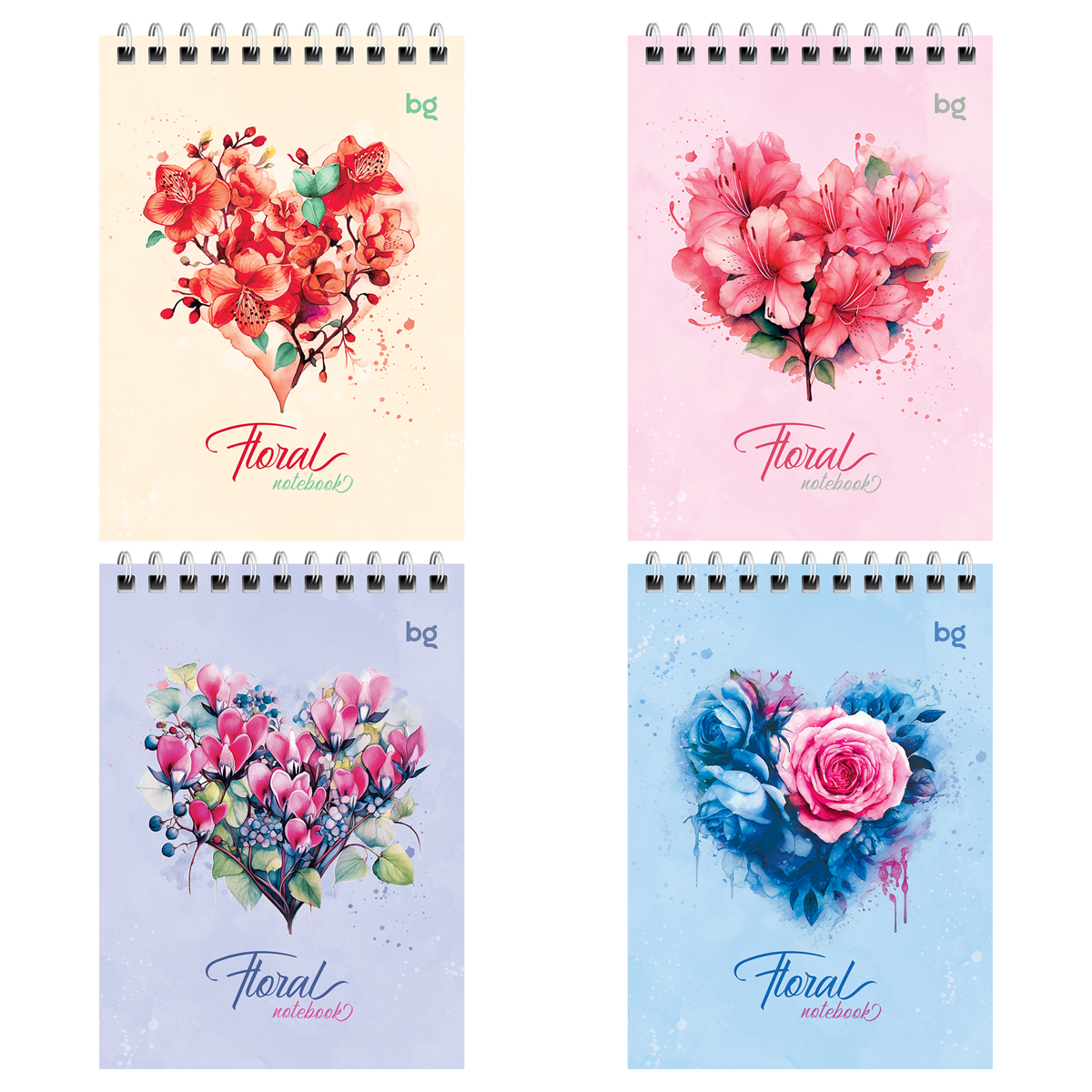 

Блокнот А6 40л на гребне BG Floral notebook