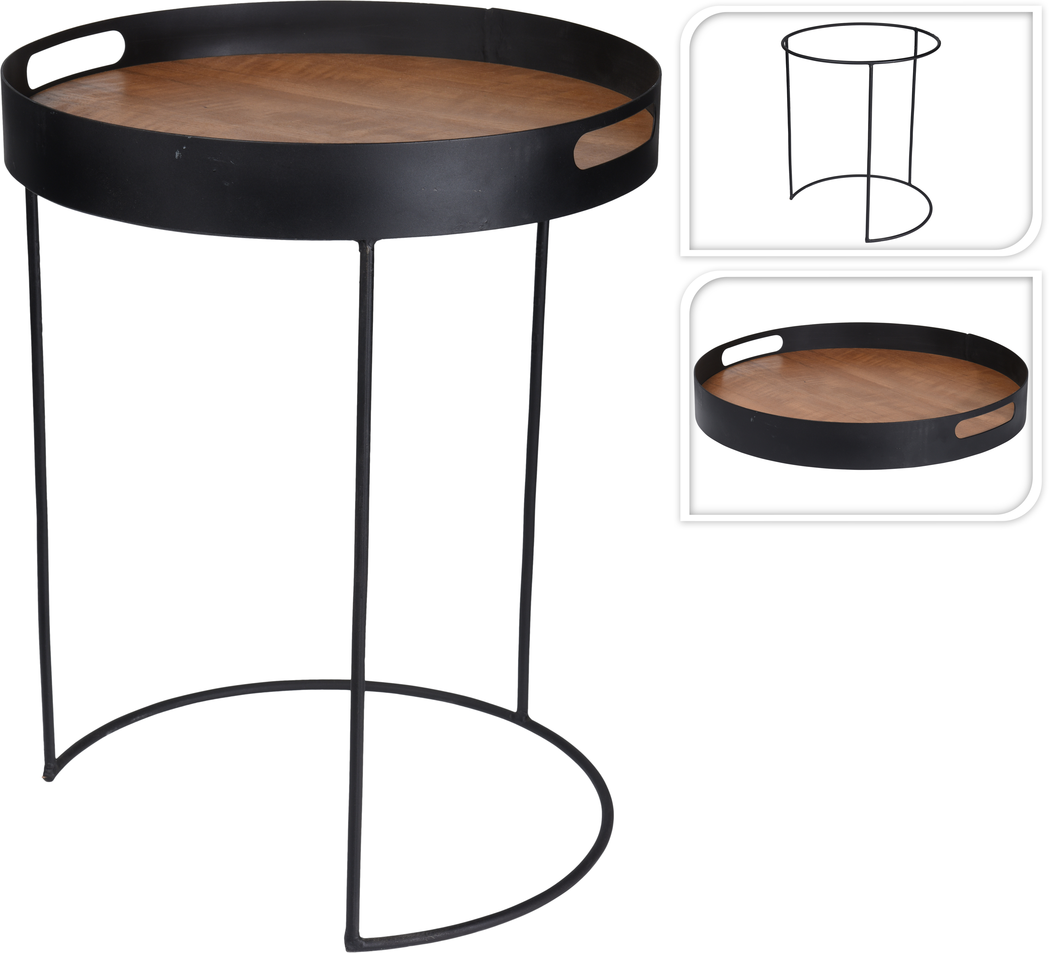 столик кофейный черный металл