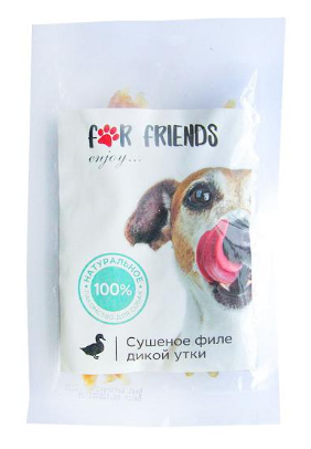 

Лакомство For Friends для собак Сушеное филе дикой утки, 50 гр.