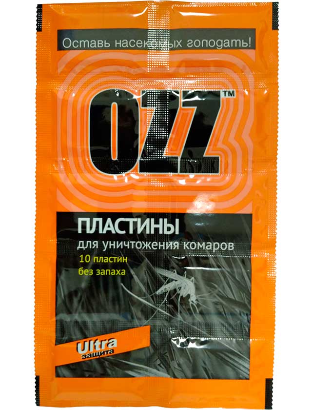 

Пластины сменные OZZ-18 ULTRA для уничтожения комаров, 10 шт