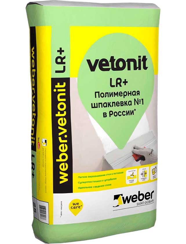 

Шпатлевка полимерная Weber Vetonit LR+ silk 20 кг