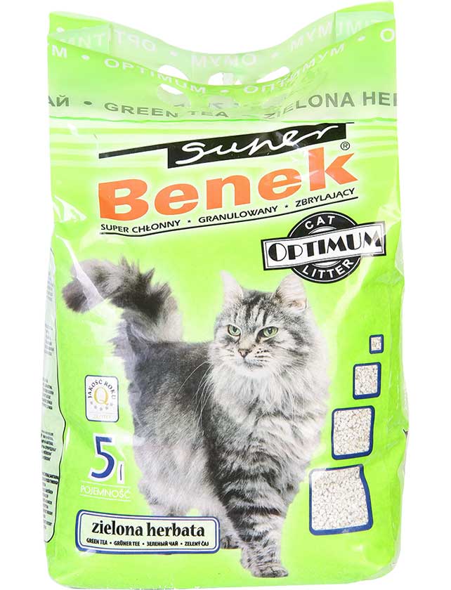 

Наполнитель д/туалета SUPER BENEK Оптимум зел. чай, бентонит, 5л, арт. 1082