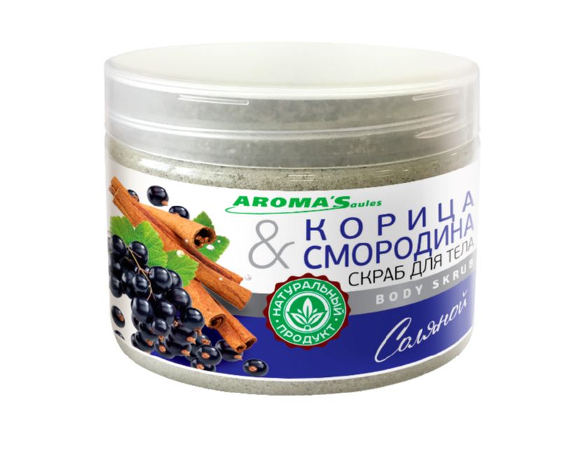 

Скраб д/тела AROMA'SAULES Корица&Смородина соляной 350г