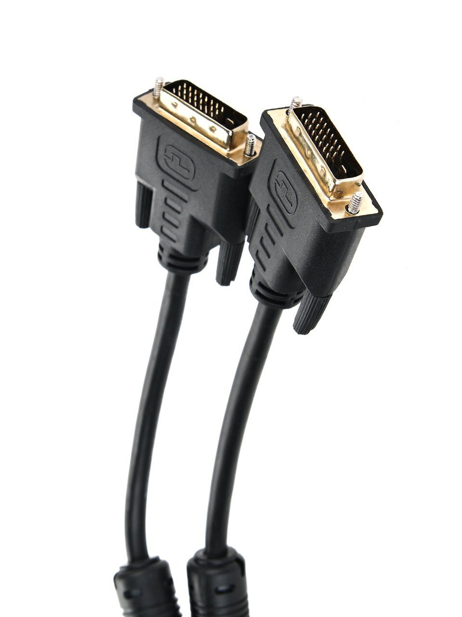 

Кабель Cablexpert DVI-D dual link CC-DVI2-6C, 25M/25M, 1.8м, экран, феррит.кольца, пакет